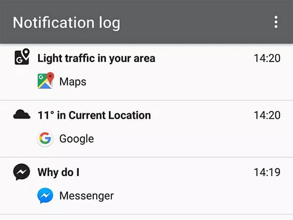 lost notification