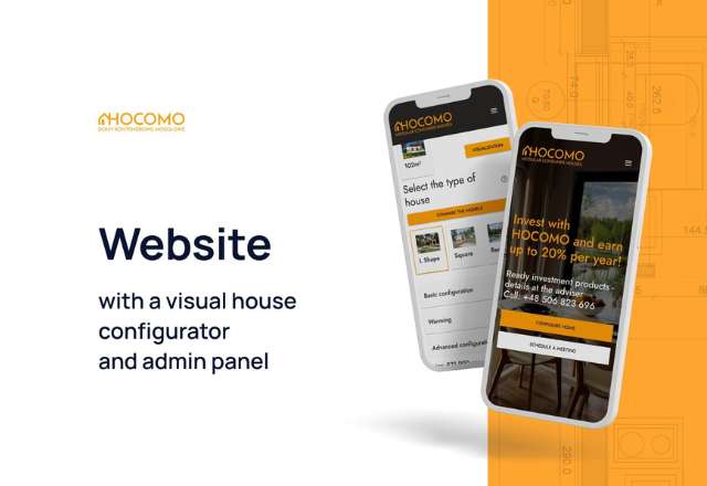 Hocomo | Website with a visual house configurator & admin