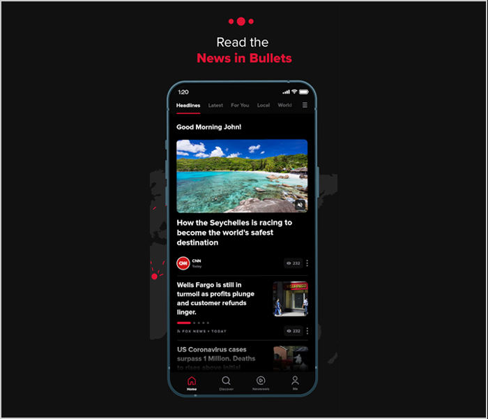 bullet point news app