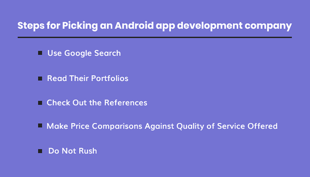 the best android app development company: