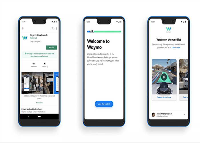 Waymo App Launched For Booking Self Driving Car Taxi